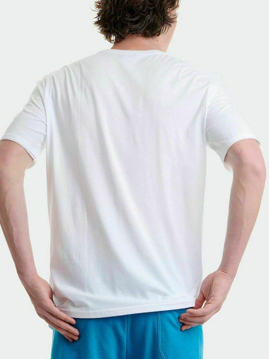 BodyTalk Ανδρικό T-shirt Λευκό Με Στάμπα