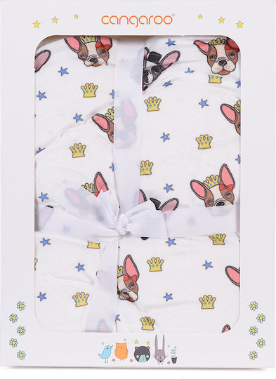 Cangaroo Baby Blanket Nursery Swaddling Blanket Frenchie 75x105cm