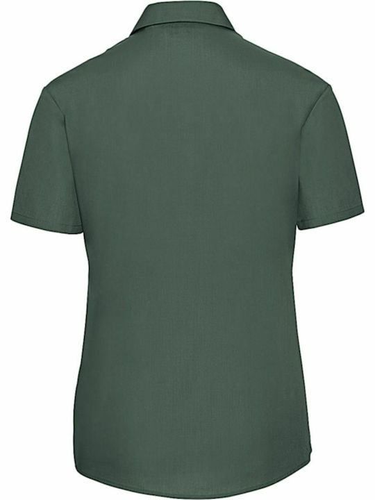 Russell Europe Women's Monochrome Short Sleeve Shirt Bottle Green