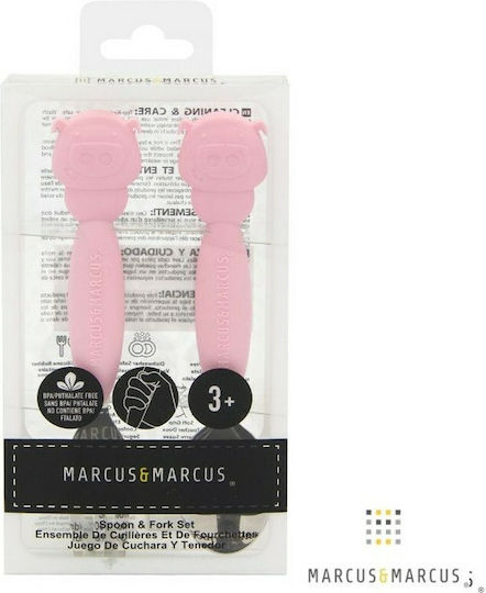 Marcus & Marcus Εκπαιδευτικό Σετ Κουτάλι Πιρούνι Ανοξείδωτο Βάση Σιλικόνης Pokey