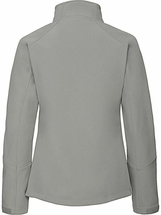 Bionic R-410F-0 Women's Short Sports Softshell Jacket Waterproof and Windproof for Winter Gray