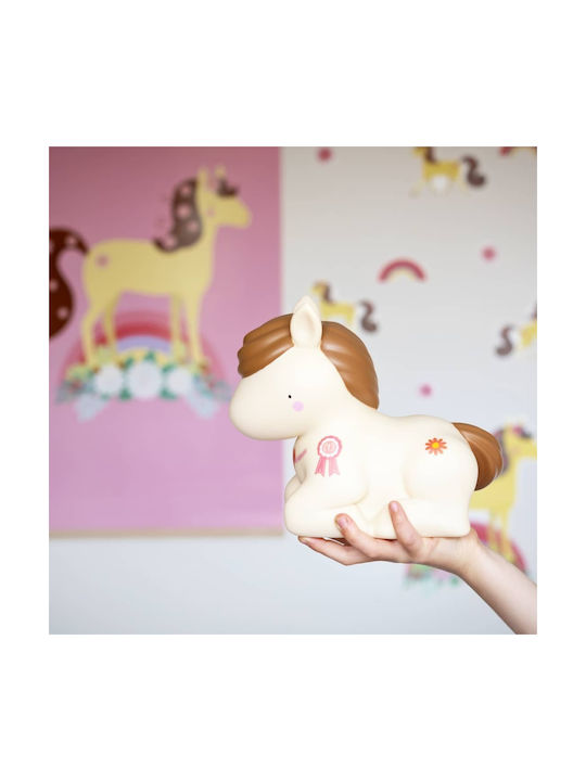 A Little Lovely Company Led Παιδικό Διακοσμητικό Φωτιστικό Horse Μπεζ 20x11x17εκ.