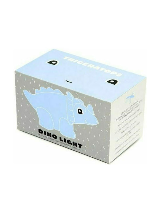 Petit Monkey Kids Decorative Lamp Dino Blue 12x8cm