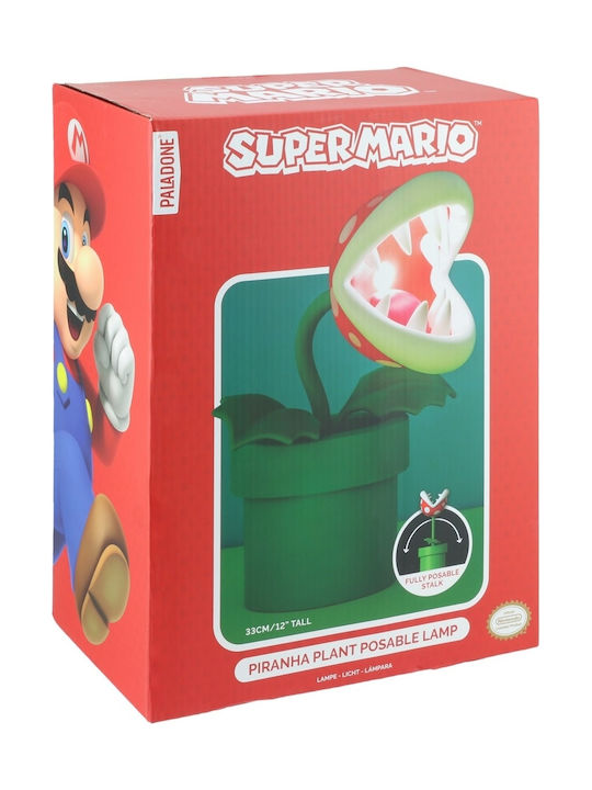 Paladone Kinder Dekorative Lampe Super Mario Bros Piranha Plant Icon Grün 33εκ.
