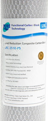 Pure Upper and Lower Counter Water Filter Replacement from Activated Carbon 10" LRC 0.5 μm 1pcs