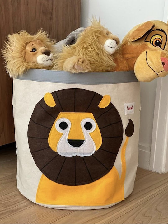 3 Sprouts Children's Storage Basket made of Fabric Lio Brown 43x43x45cm 1pcs