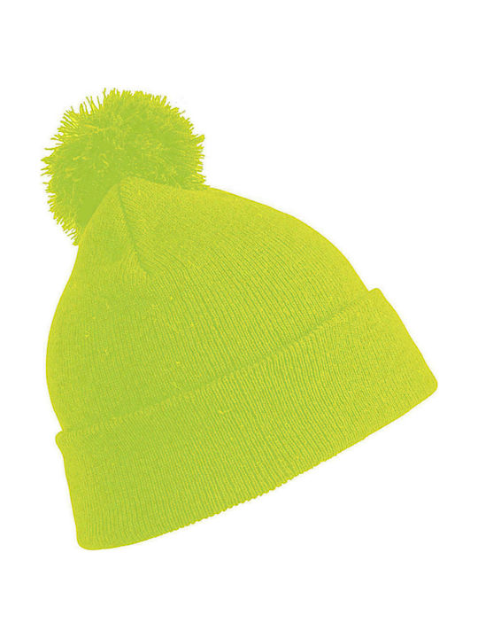 Result Pom Kids Beanie Knitted Yellow