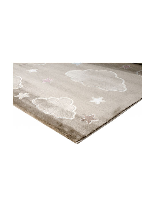 Tzikas Carpets 00085-071 Παιδικό Χαλί Σύννεφα Γκρι 160x230cm Πάχους 11mm
