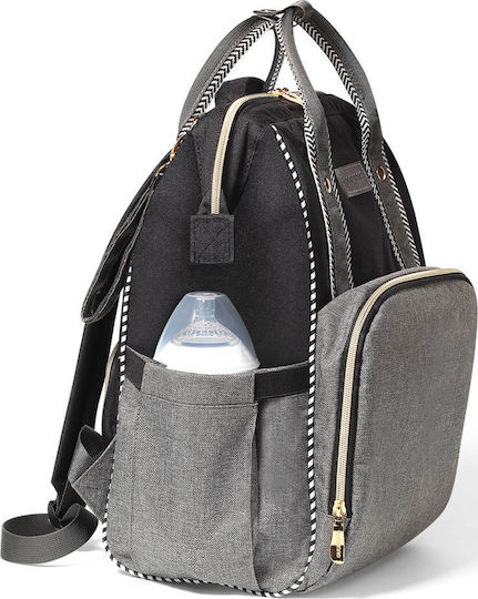 Babyono Diaper Bag Oslo Style Gray 30x40cm.
