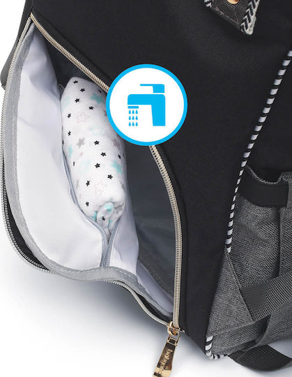 Babyono Diaper Bag Oslo Style Gray 30x40cm.