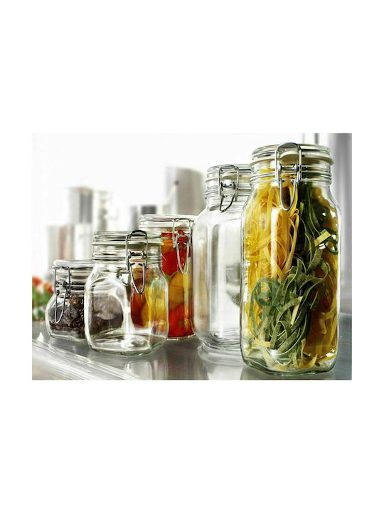 Bormioli Rocco Fido Vase General Use with Airtight Lid Glass Transparent 750ml