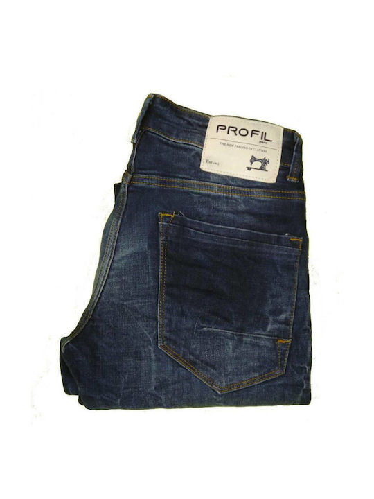 Men's Jeans Pants Elastic with Skinny Fit Mid Blue