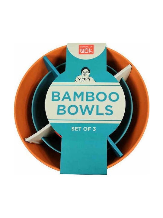 Dexam Bol de Servire Rotund din Bambus 3buc