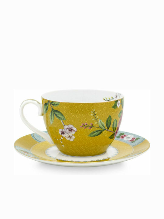 PiP Studio Blushing Birds Φλιτζάνι Cappuccino από Πορσελάνη Κίτρινο 280ml