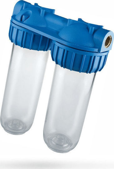 Atlas Filtri Medium Duplex 3P AFO SX AS Water Filtration System Double Central Supply / Under Sink Micron 3/4'' 13005