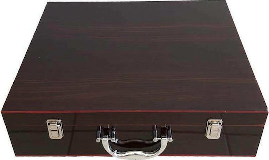 Karvounis 72-Piece Stainless Steel 18/10 Silver Cutlery Set with Suitcase