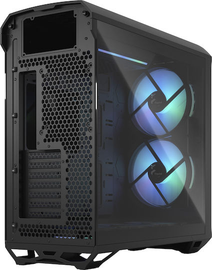 Fractal Design Torrent RGB TG Light Tint Геймърско бюро Midi Tower Компютърна кутия със страничен прозорец Черен