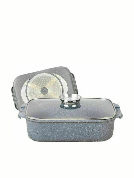 Max Home ΧΒ-60535 Rectangular Cast Aluminum Dutch Oven 34.5x24.5cm