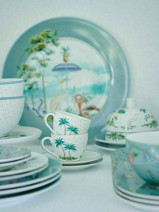 PiP Studio Jolie Blue Serving Platter made of Porcelain Blue with Diameter 32cm