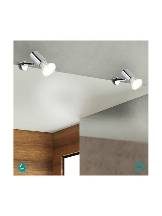 Trio Lighting Lorenzo Единично Спот с Цокъл GU10 в Черен Цвят