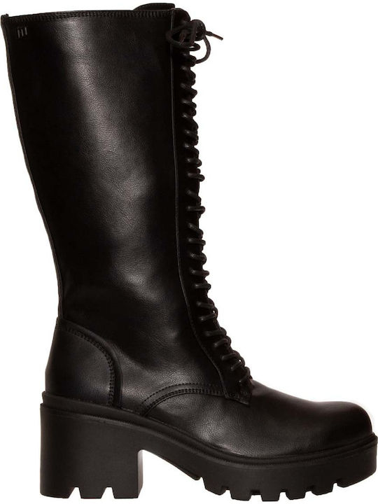 MTNG 51615 Γυναικείες Μπότες με Μεσαίο Τακούνι Μαύρες
