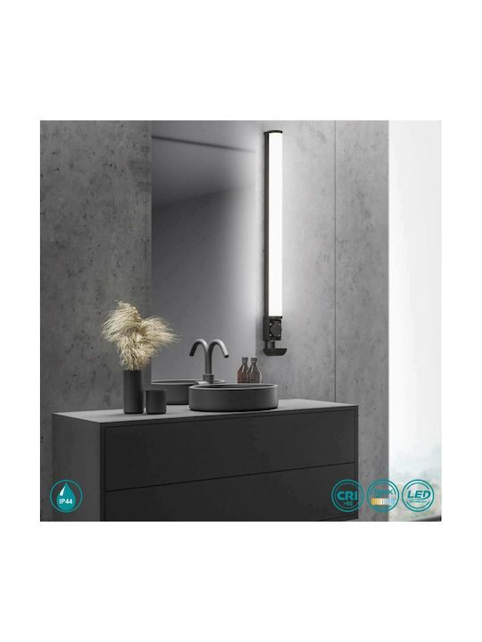 Trio Lighting Piera Classic Lamp Bathroom with Integrated LED and Warm White Light Black 41x5.5cm