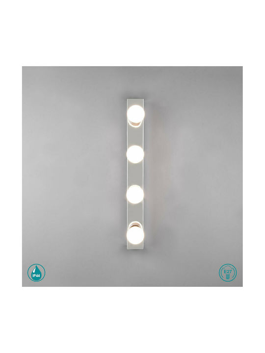 Trio Lighting Μοντέρνο Φωτιστικό Μπάνιου με Ντουί E27 Ασημί 55εκ.