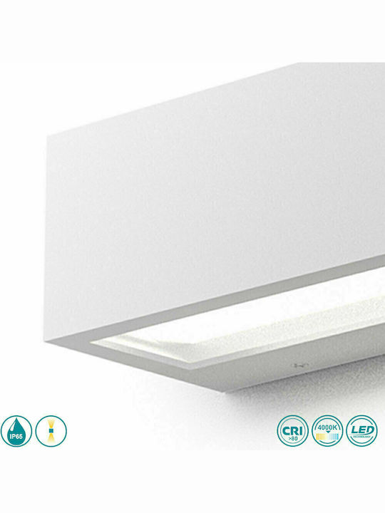 La Mia Luce Ruhm Wall-Mounted Outdoor Ceiling Lamp LED IP65 15W with Natural White Light