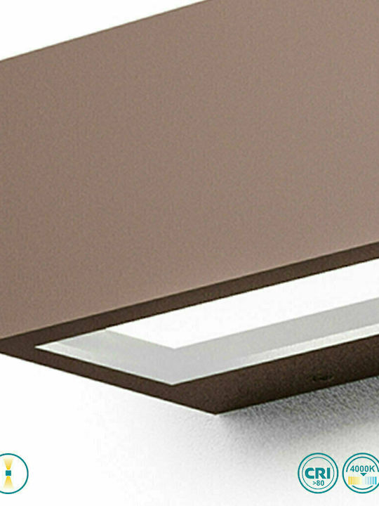 La Mia Luce Επιτοίχια Εξωτερική Πλαφονιέρα LED IP65 με Φυσικό Λευκό Φως