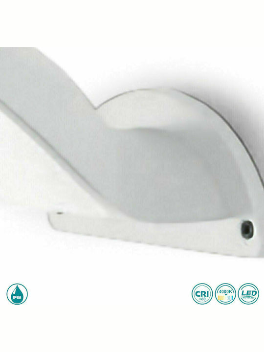 Gea Luce Wall-Mounted Outdoor Spot Light LED IP65 10W with Natural White Light