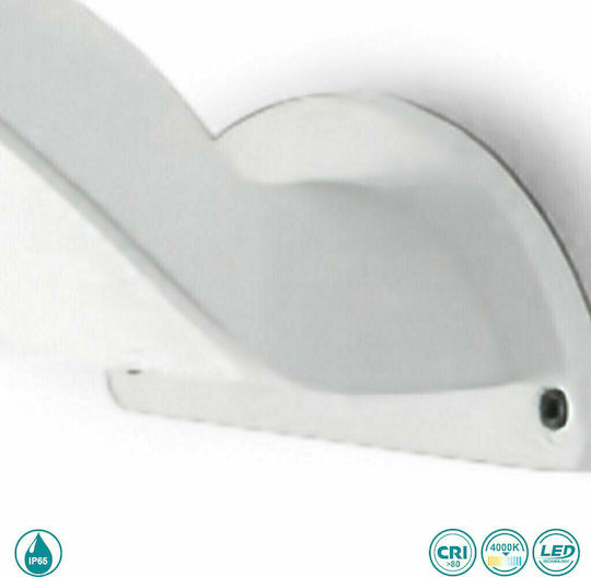 Gea Luce Spot de exterior montat pe perete LED IP65 10W cu Alb Natural Lumină