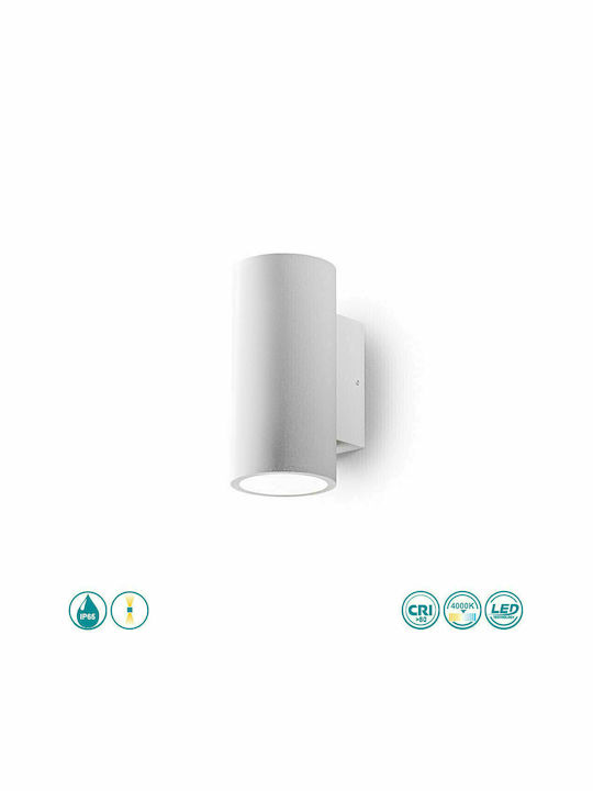 La Mia Luce Επιτοίχιο Εξωτερικό Σποτ LED IP65 με Φυσικό Λευκό Φως