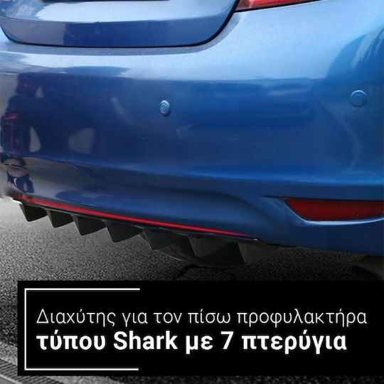Diffuser Car Rear Shark Type with 7 Fins Universal