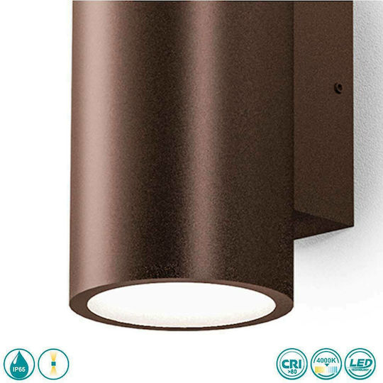La Mia Luce Επιτοίχιο Εξωτερικό Σποτ LED IP65 με Φυσικό Λευκό Φως