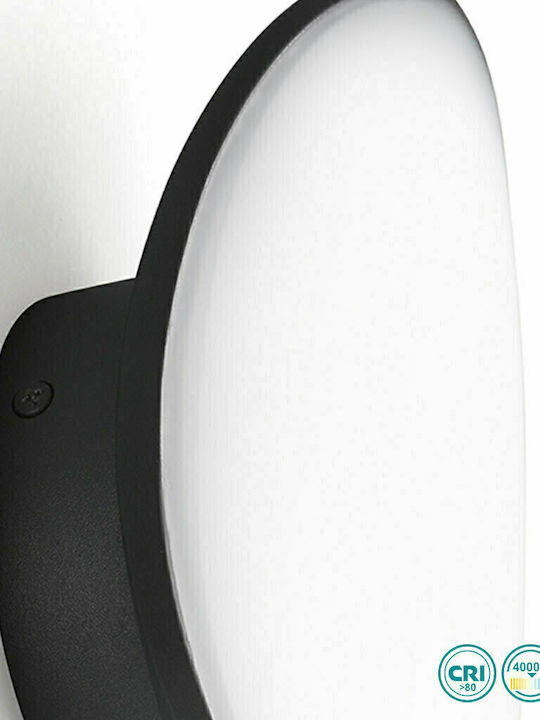 La Mia Luce Επιτοίχια Εξωτερική Πλαφονιέρα LED IP65 με Φυσικό Λευκό Φως