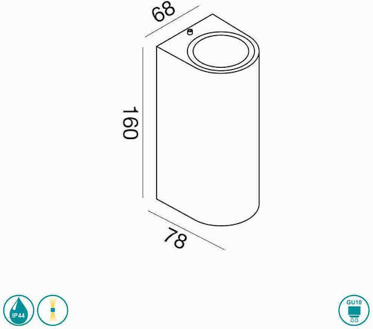 La Mia Luce Стенно Външно Спот Осветление IP44