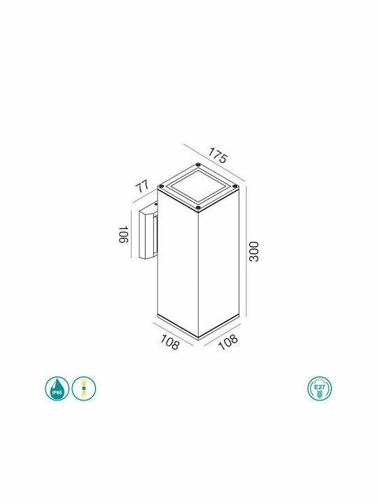 La Mia Luce Amon Wall-Mounted Outdoor Spot IP65