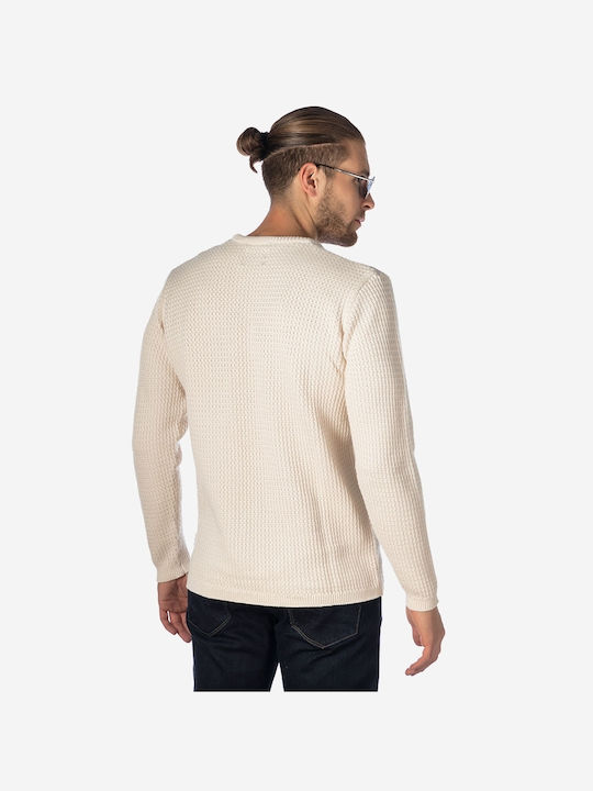 Camaro Men's Long Sleeve Sweater Ecru