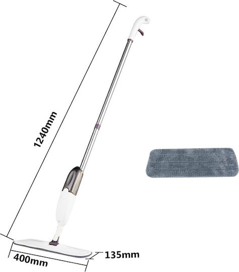 Andowl Spin Mop with Spray and Microfibers Q-TB31