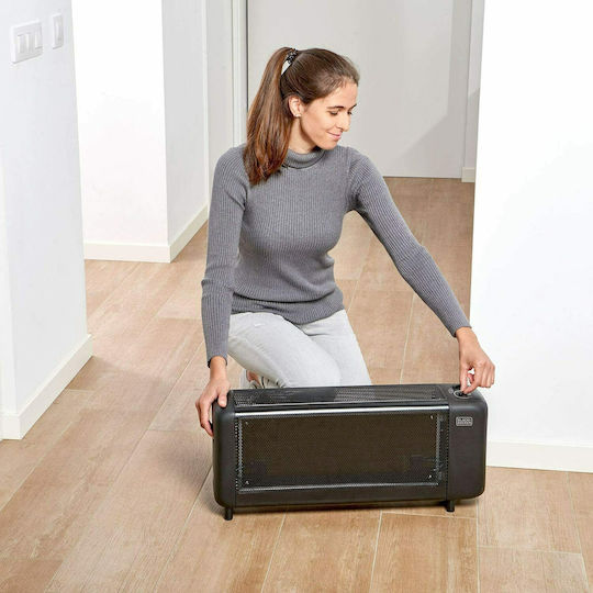 Black & Decker Black & Decker Floor Convector Heater 1500W Mica 65x29cm Black