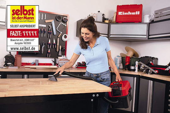 Einhell Tevc 18/10 Lisolo Pxc Rechargeable Handheld Vacuum 18V without Battery and Charger Red