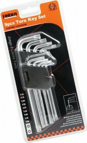 Finder Set chei Torx cu 9 bucăți în formă L