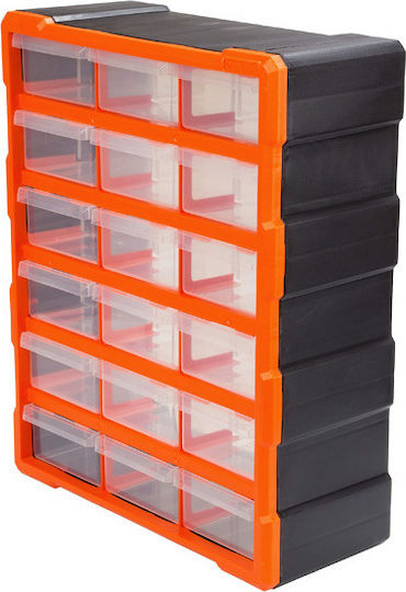 Tactix Συρταριέρα Εργαλείων Plastic 18 Compartments W38.5xD16xH48.5cm