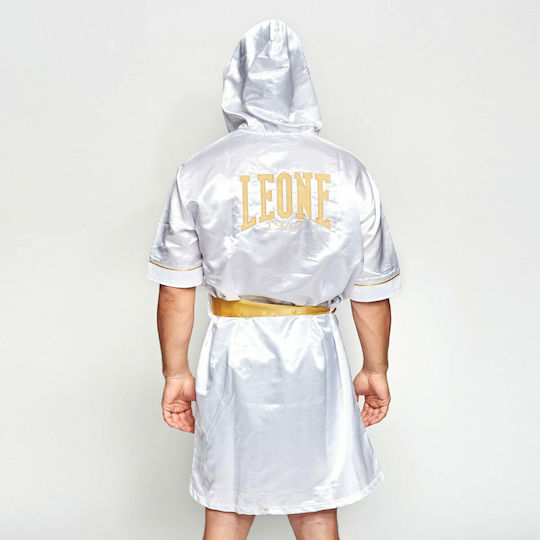 Leone Premium Boxing Gown Ρόμπα Πυγμαχίας Λευκή