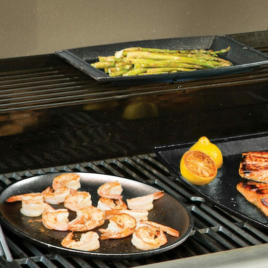Lodge Non-Stick Baking Plate Pizza with Cast Iron Flat Surface 33.96x25.4x1.9cm