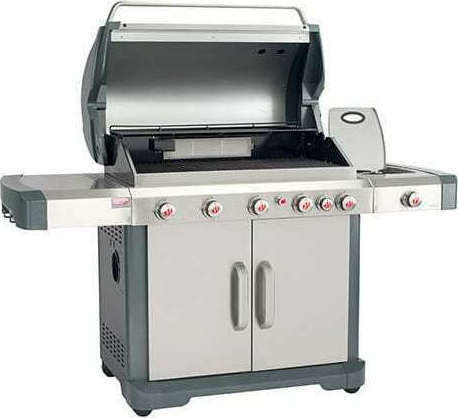 Landmann Avalon PTS+ 6.1 Gasgrill Gusseisen Rost 88.5cmx51cmcm mit 5 cm 14.4kW und Seitenbrenner Infrarot