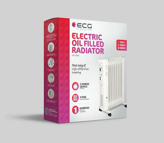 ECG Καλοριφέρ Λαδιού με 9 φέτες 2000W