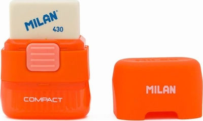 Milan Eraser for Pencil and Pen Compact Fluo with Brush (Μiscellaneous colours) 1pcs