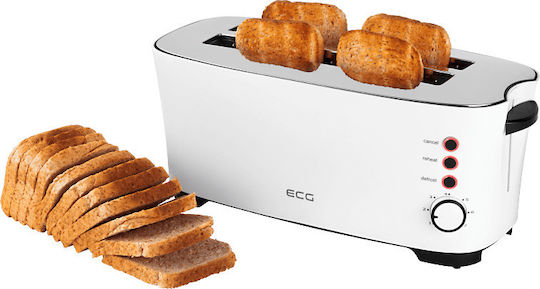 ECG Toaster 2 Schlitze 1350W Weiß