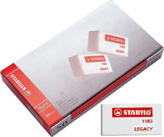 Stabilo Γόμα για Μολύβι Legacy 1183 Λευκή